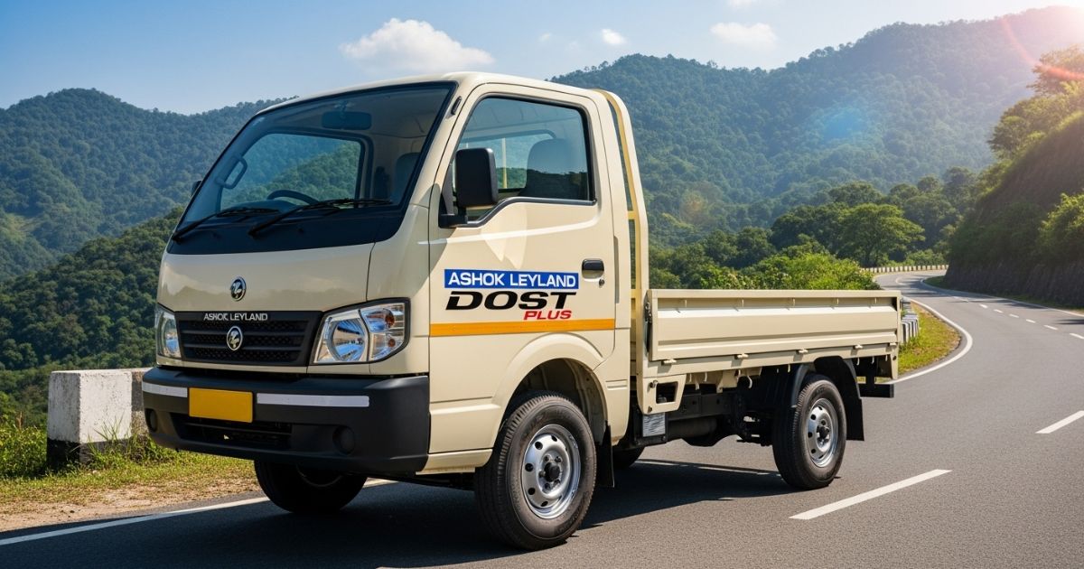 Ashok Leyland Dost Plus pickup truck with strong design, high load capacity, and reliability.
